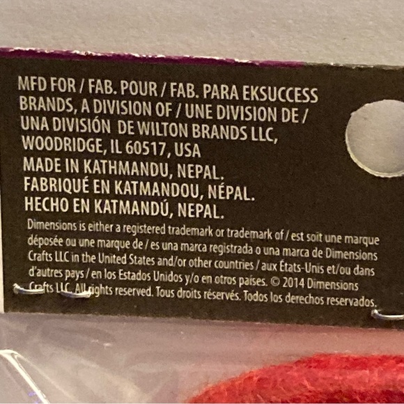 10 Dimensions FeltWorks 100% Wool Mini Christmas Stocking Fillable Red - Picture 3 of 16